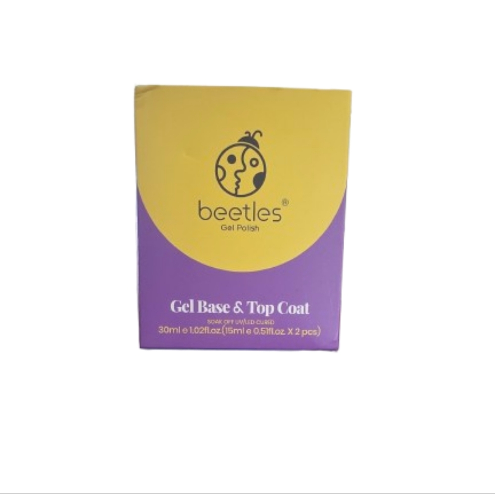 Beetles Gel Base & Top Coat - Yellow and Purple